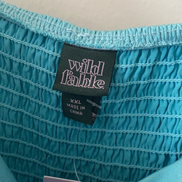 Wild Fable aqua silk dress - Picture 2 of 7